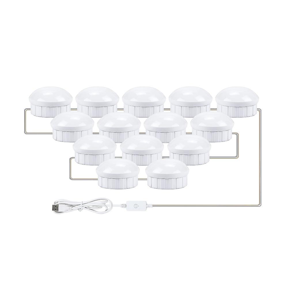 14 LEDs USB Three-Color Dimming Mirror Front Light 14 LEDs