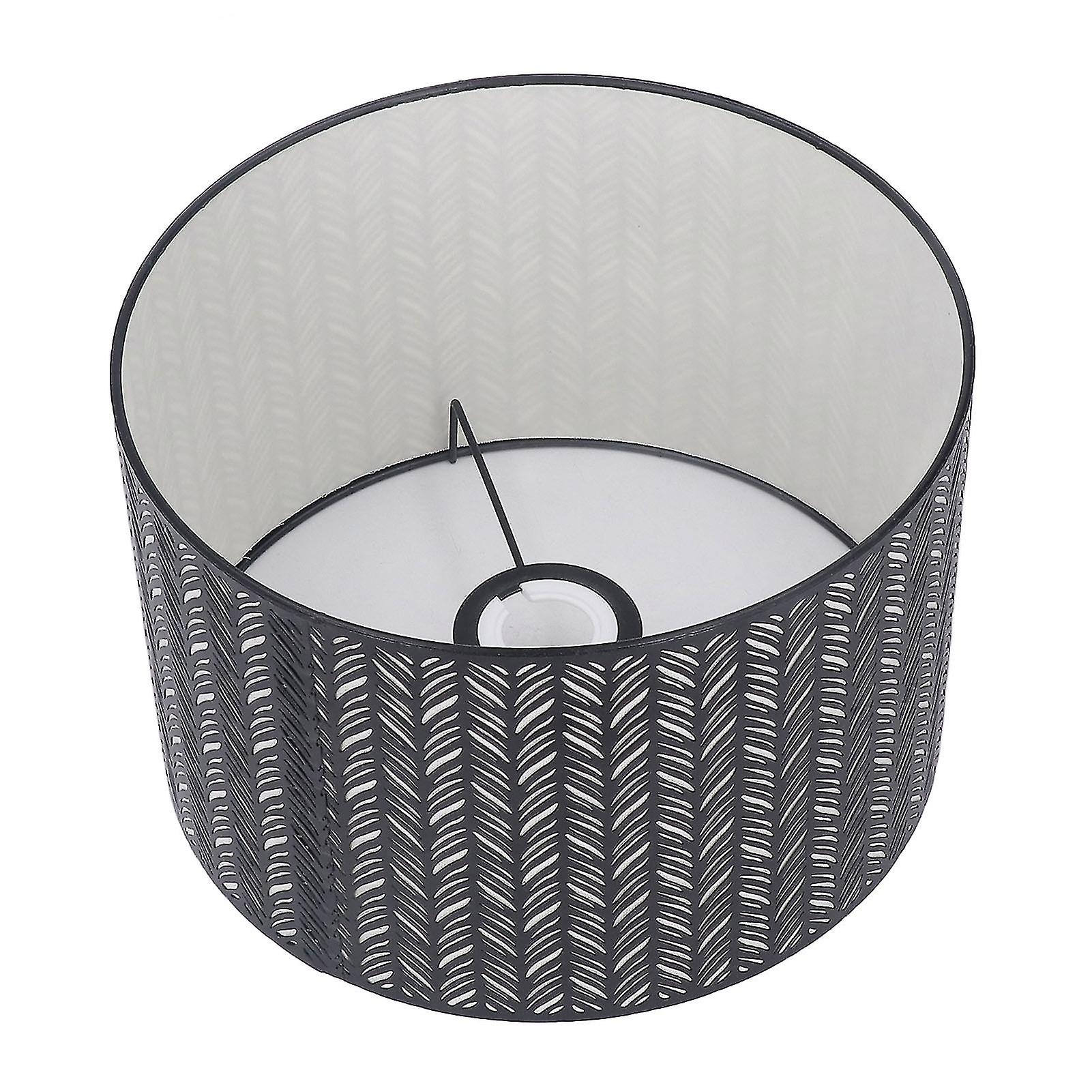 Metal Lampshade Hollow Pattern Replacement E27 E14 Light Shade for Table Floor Ceiling Light Black