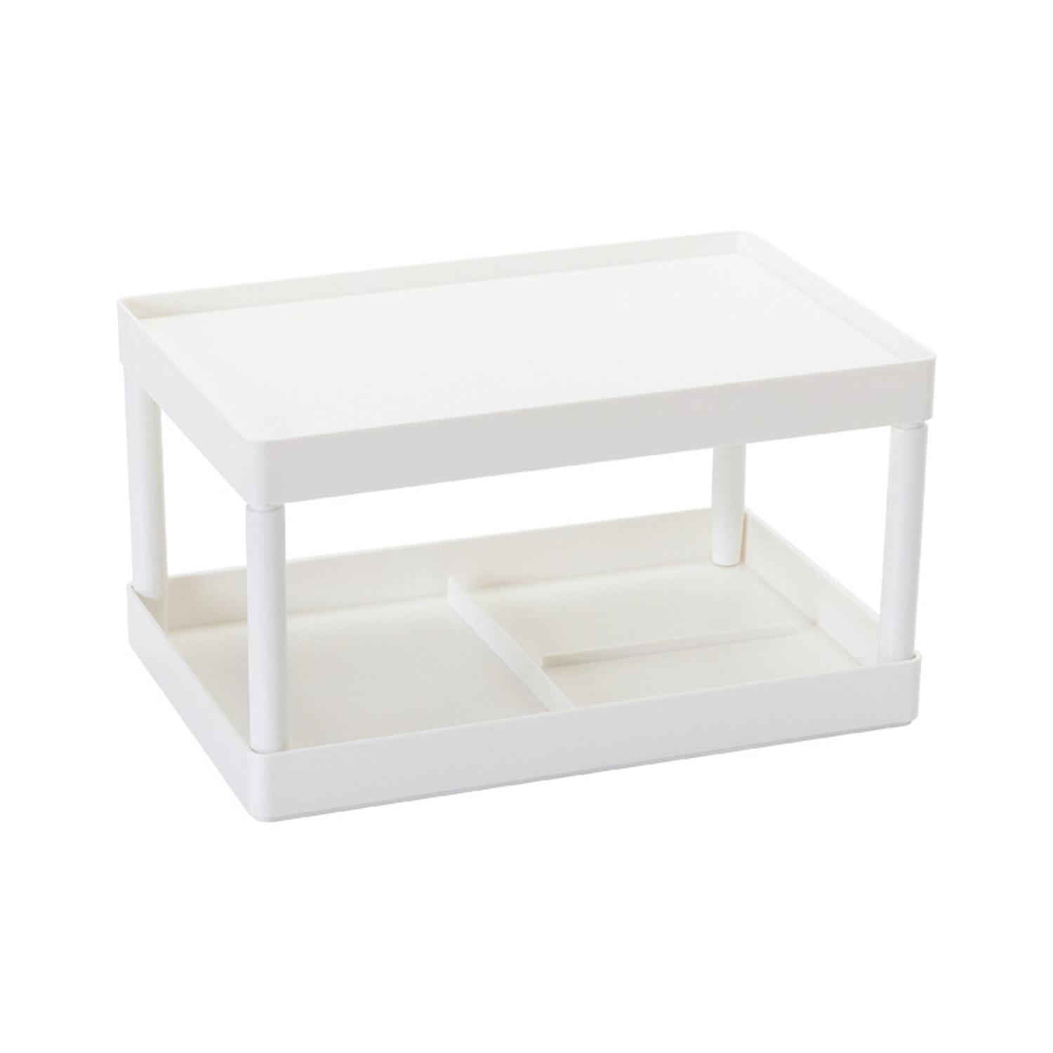 Storage Shelf Multifunctional Double-layer Plastic Desktop Cosmetic Sundries Organizer for Home
