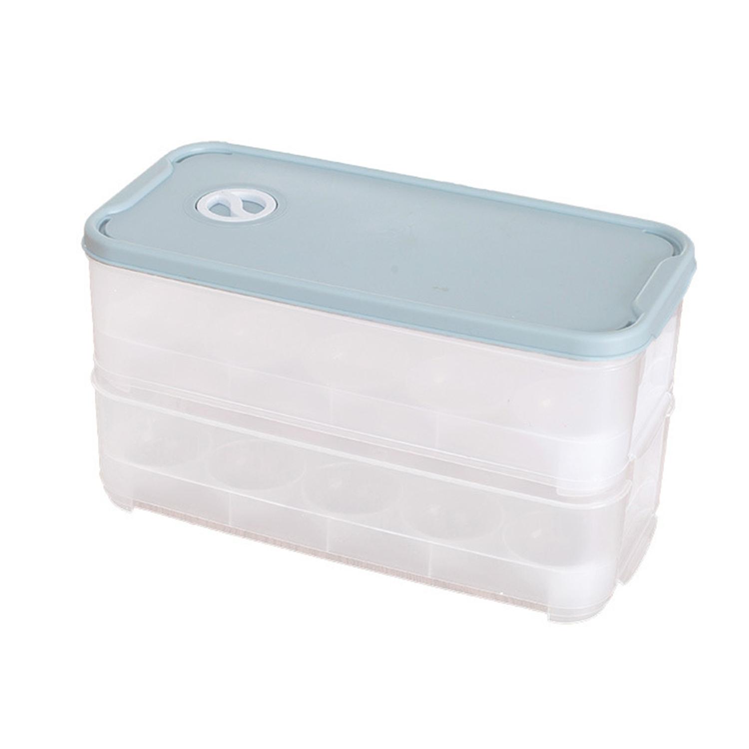 Transparent Egg Holder Stackable PP 10/20 Grids Non-slip Egg Storage Trays Kitchen Supplies