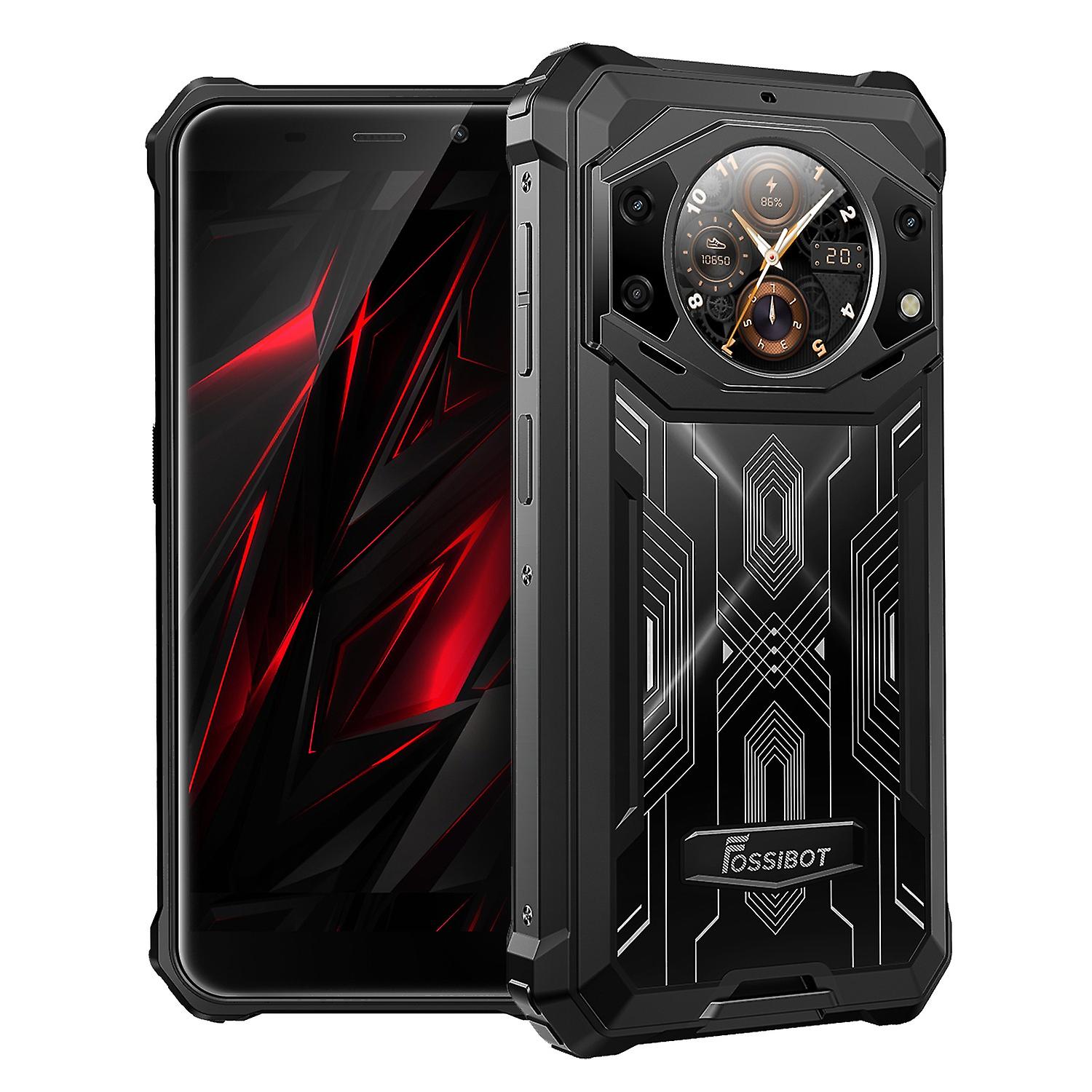 Fossibot F101 Pro,10600mAh,15GB+128GB,IP68 Waterproof Rugged,24MP Camera,NFC,Black