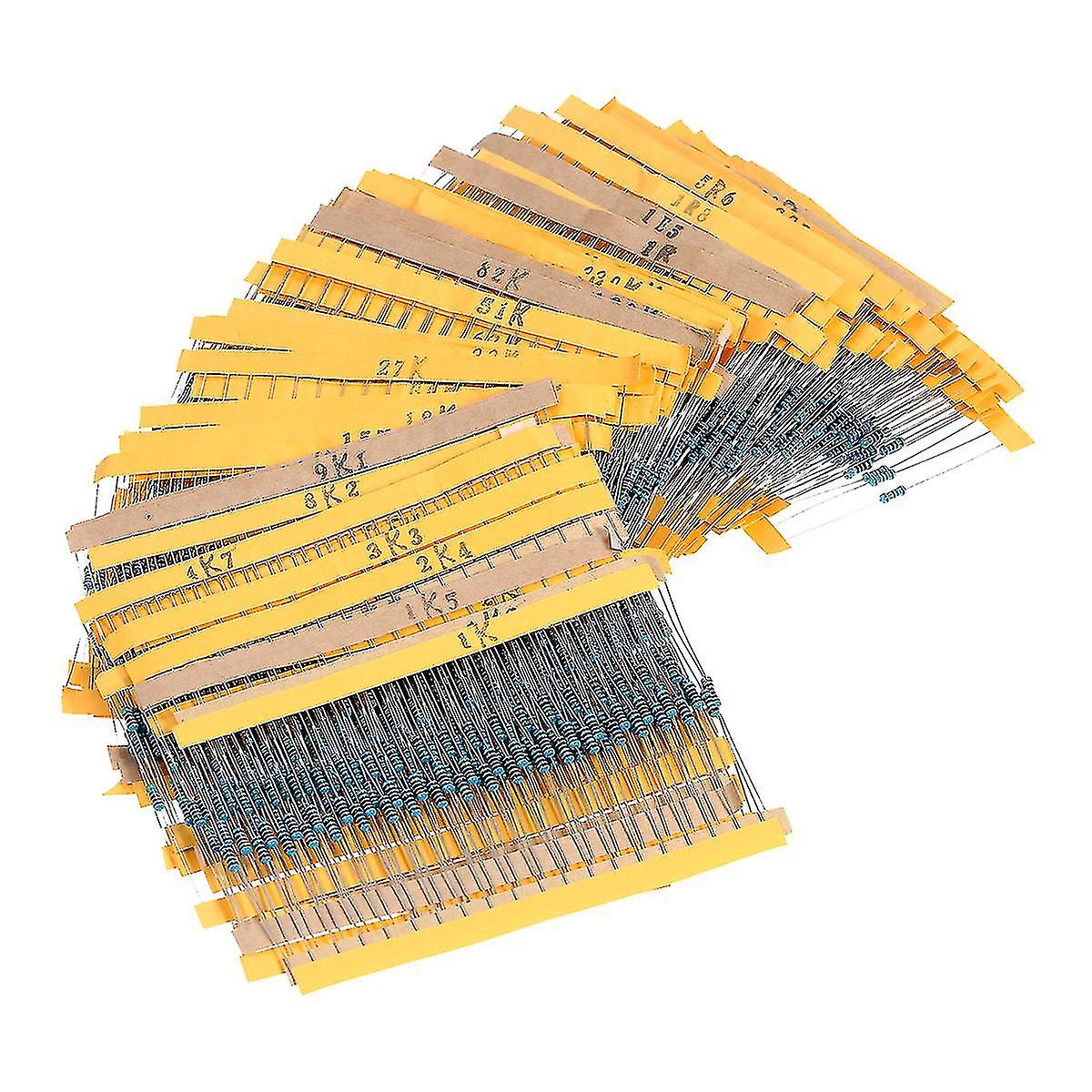 Kootage 2600 Pcs 130 Values 1/4W Resistor Kit from 1 Ohm to 3M Ohm 1/4 Watt 1% Tolerance Metal Film Resistors Assortment in Kenya | Single Resistors