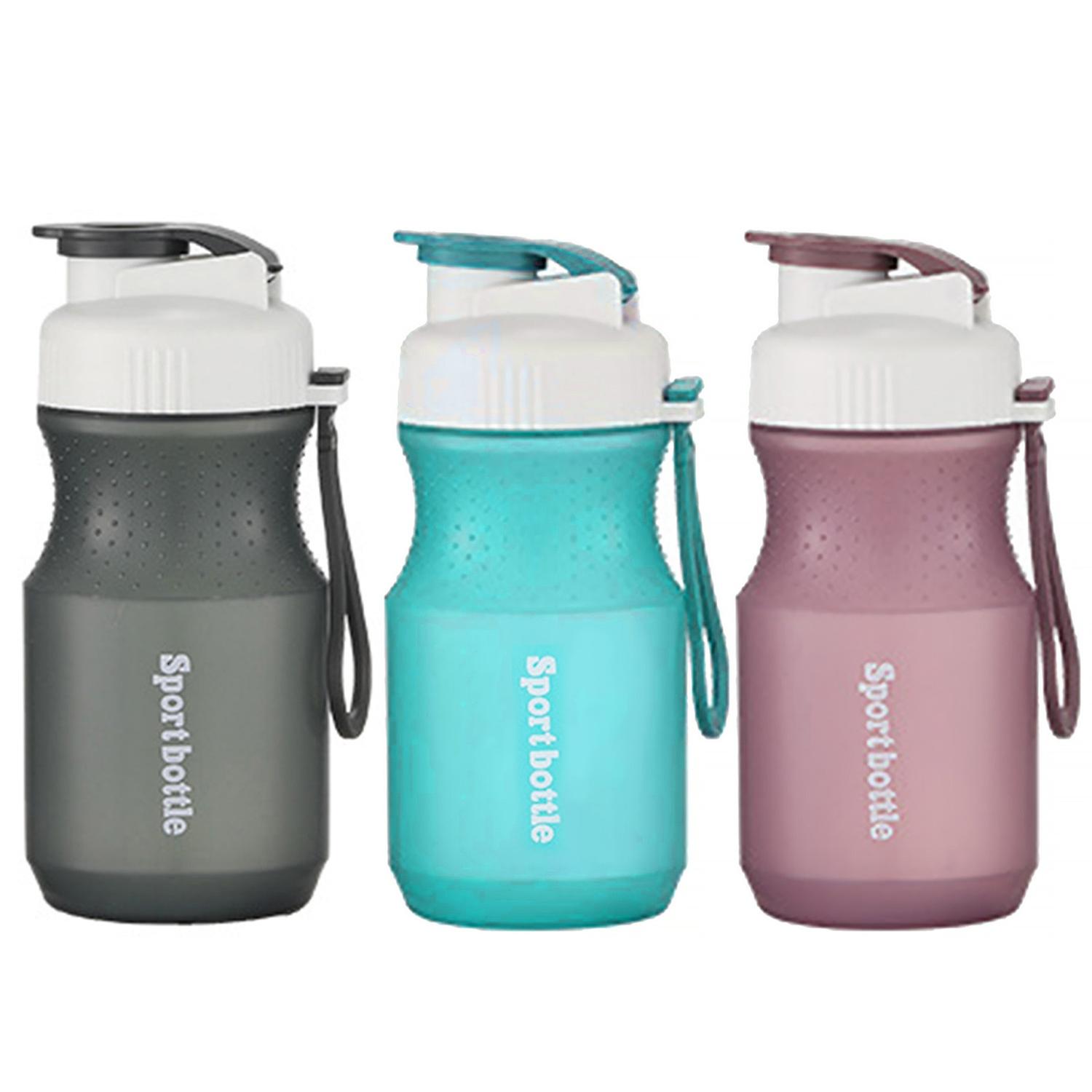 380/560/600ml Water Bottle Heat Resistant Large-capacity Drinking Creative Lid Press Button Drinking