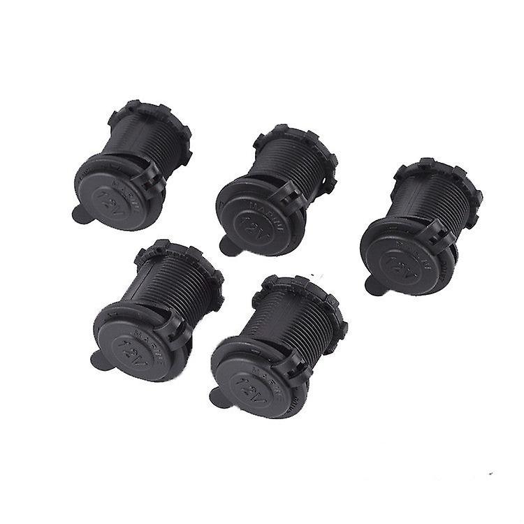 5Pcs Waterproof Motorcycle Car Cigarette Lighter Female Socket Plug Power Outlet