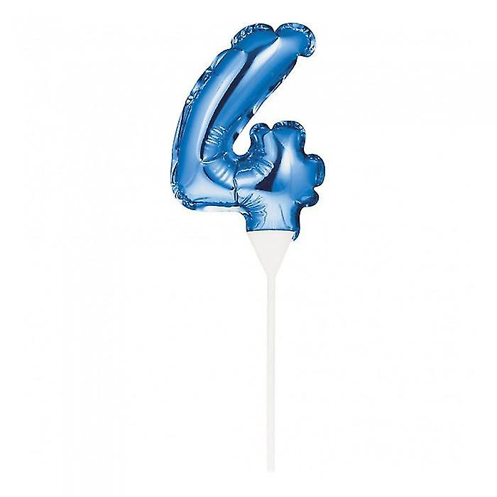 Number 4 Balloon Cake Topper