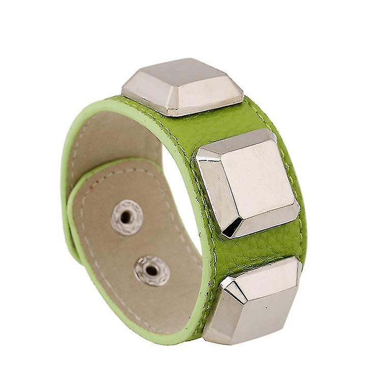 Square Rivet Leather Bracelet - Square Rivet Retro Leather Bracelet - Square Rivet Punk Cowhide Bracelet
