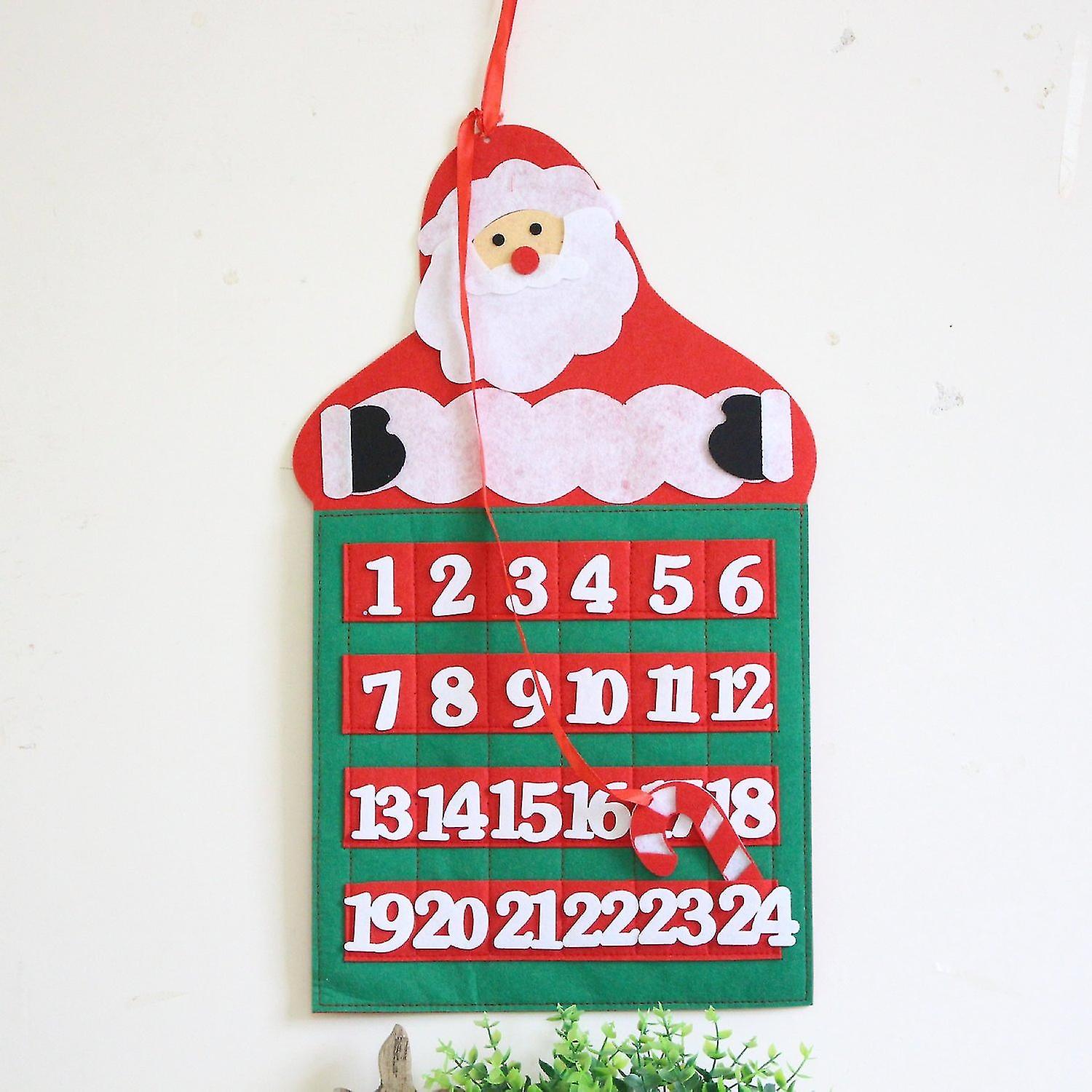 Christmas Calendar Cute Pattern Christmas Advent Calendar Felt Christmas Countdown Calendar Decorati
