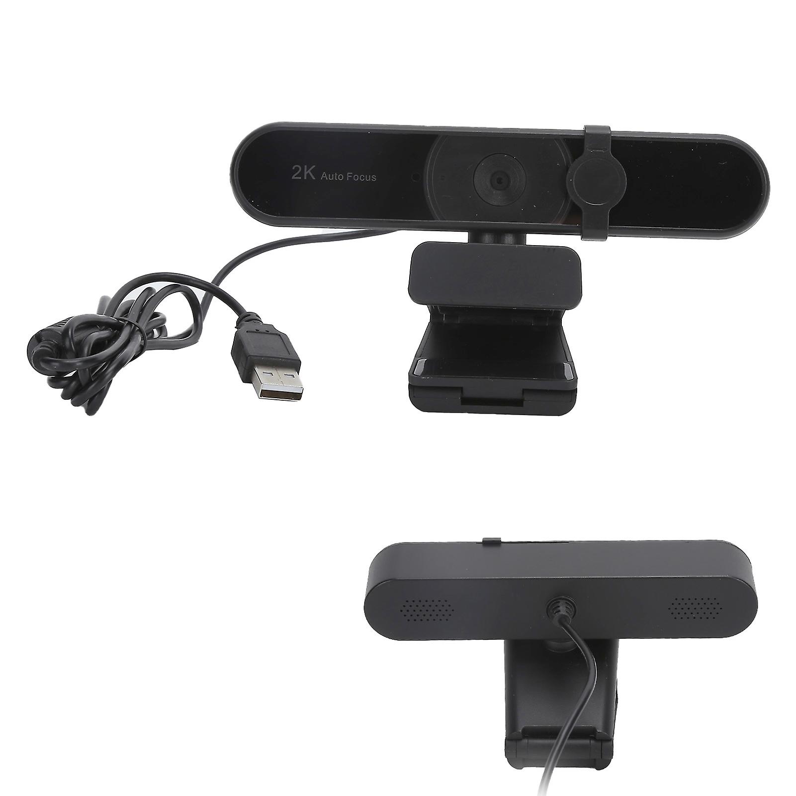 C55A 2K HD Camera with Lens Cover BuiltIn Microphone USB Computer Webcam for Video Recording