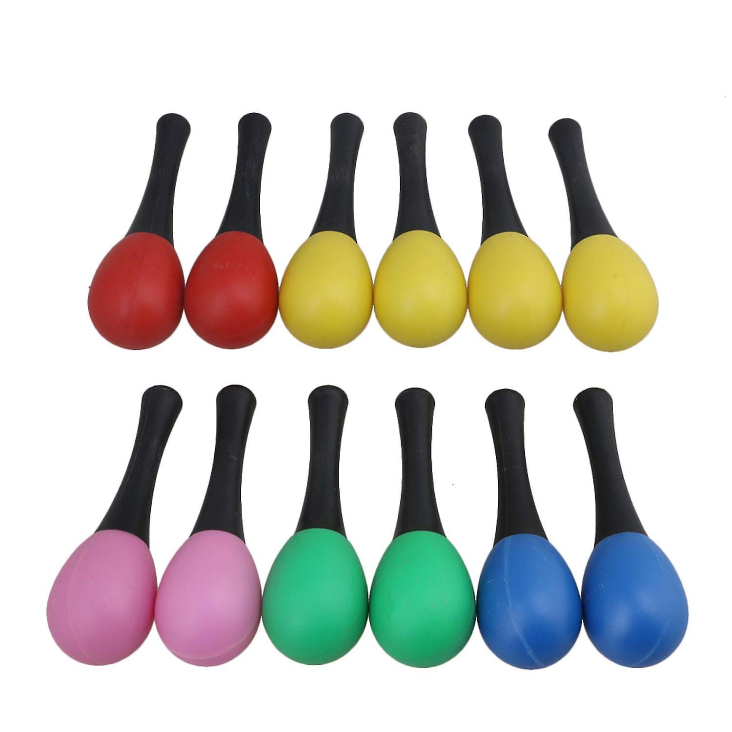 For 12Ppcs Maracas Rattle Shakers Sand Hammer Percussion Musical Baby Toy WS2161