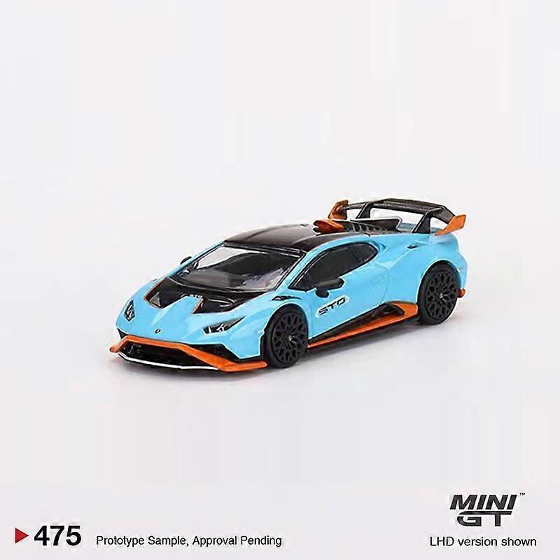 MINI GT 1:64 Modelo de coche Lambor Huracan STO Alloy Die-cast