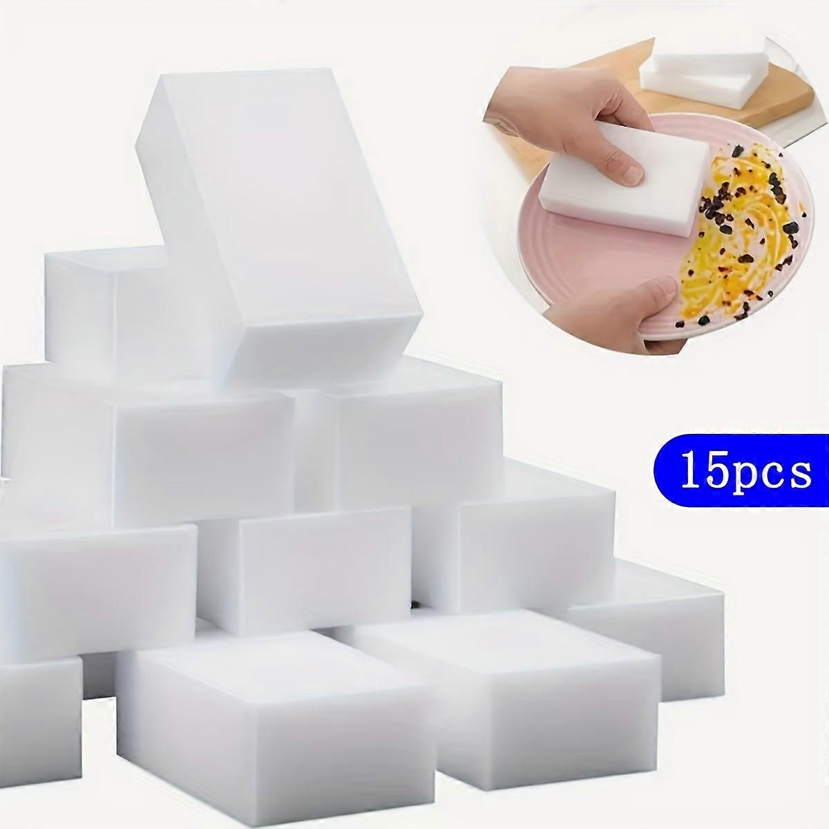 15/30/60pcs Premium Magic Eraser Sponges - Multi-Surface, Non-Scratch, Absorbent, Melamine Foam Cleaner - Ideal for Kitchen, Bathroom, and Household C