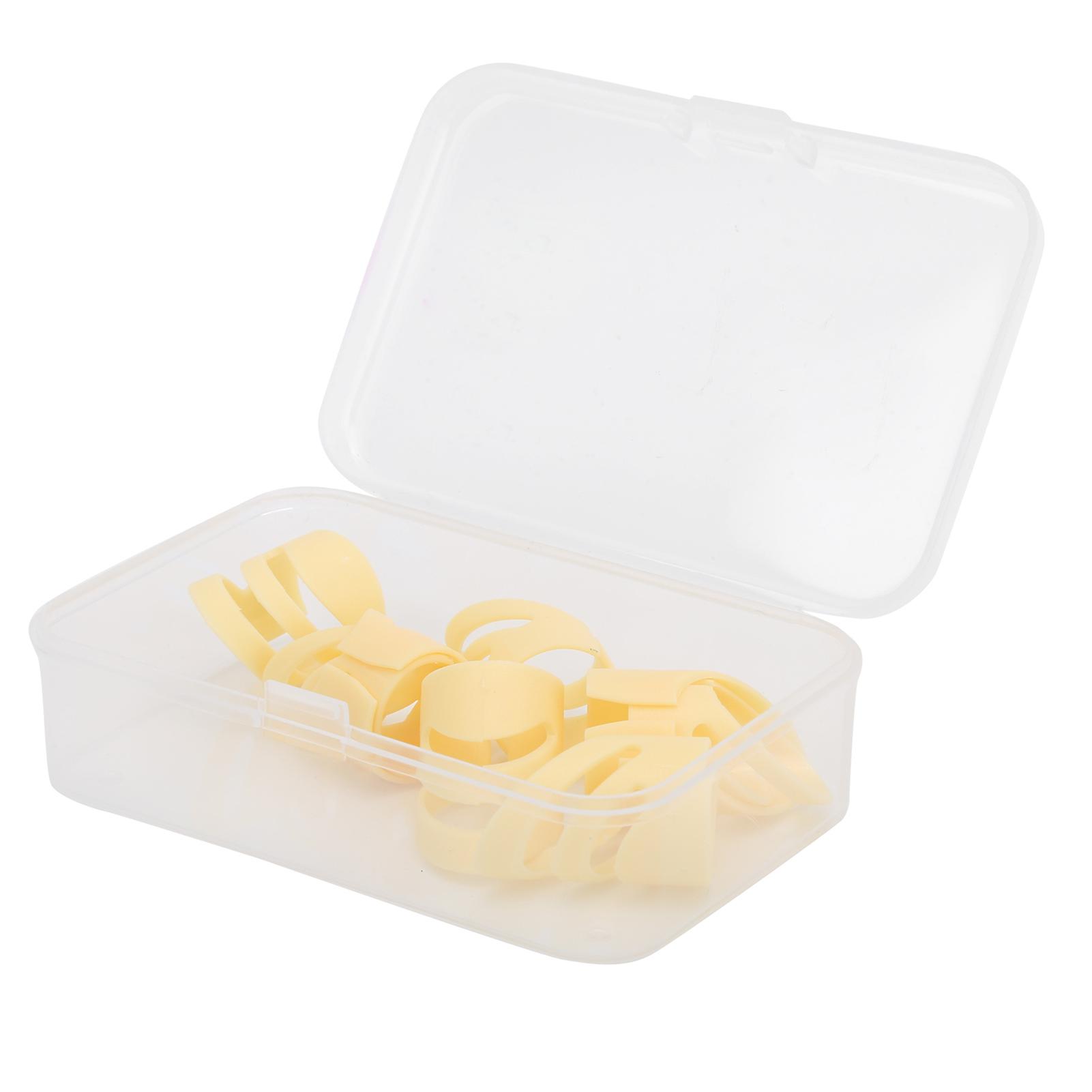 8pcs Finger Pick Abs Material Stringed Instrument Playing Forefinger Auxiliary Accessories(6l+2m )