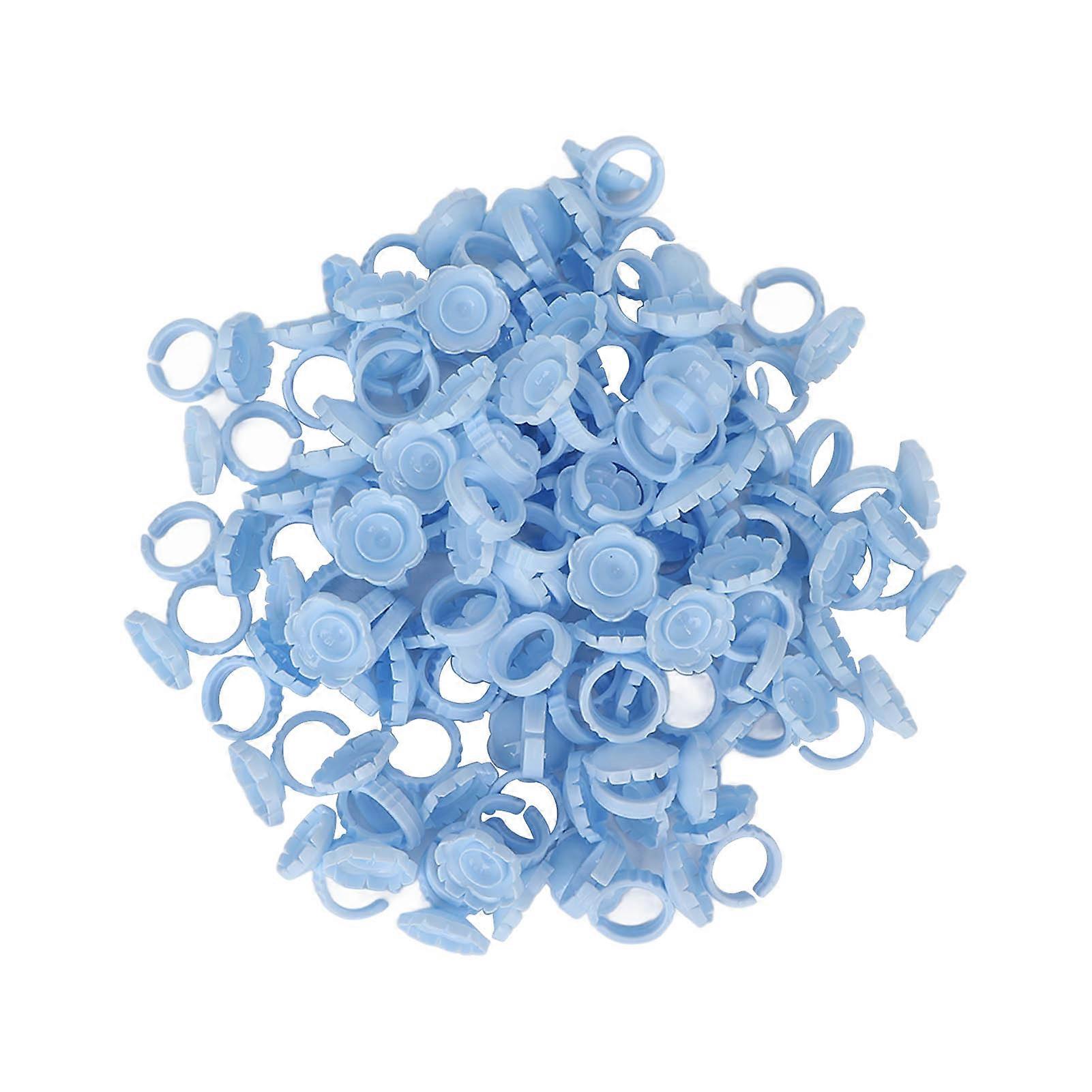 100pcs Flower Glue Rings Eyelash Lashes Extension Glue Cups Tool Holder For Eyelash Extensions