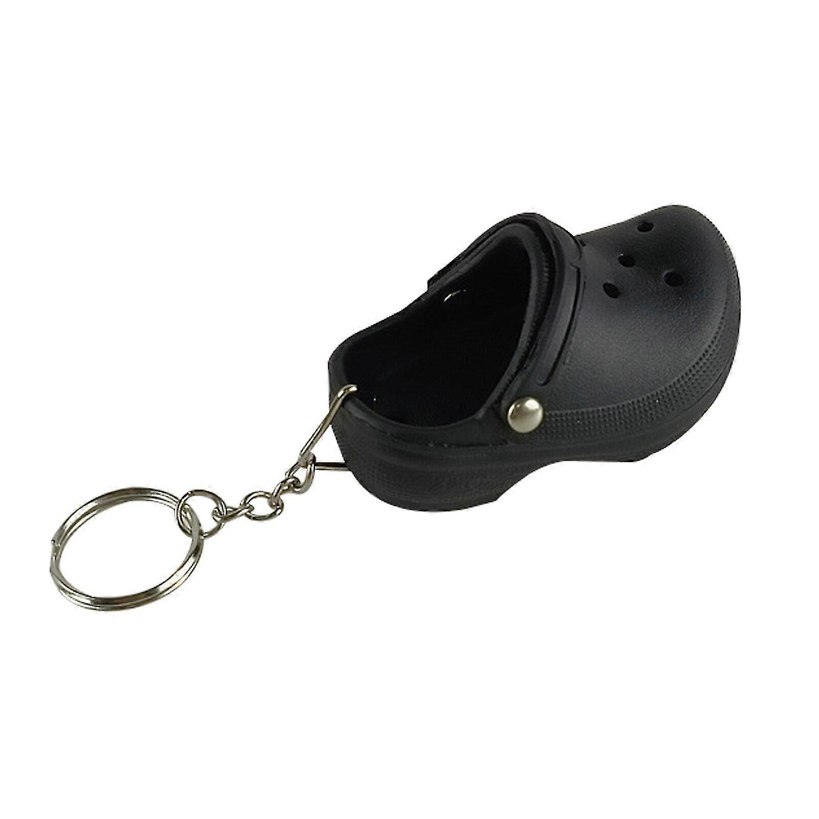 100%new,mini Crocs Sandal Keychain Charm Keyring Key Holder Novelty Keychain Gift