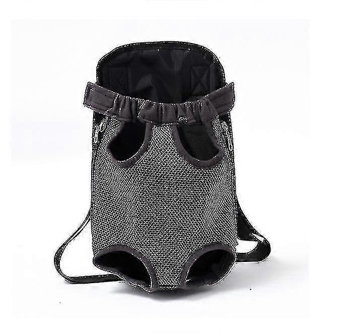 ペットチェストバッグドッグバックパック外出便利な4本足バッグペット用品(グレー、l)