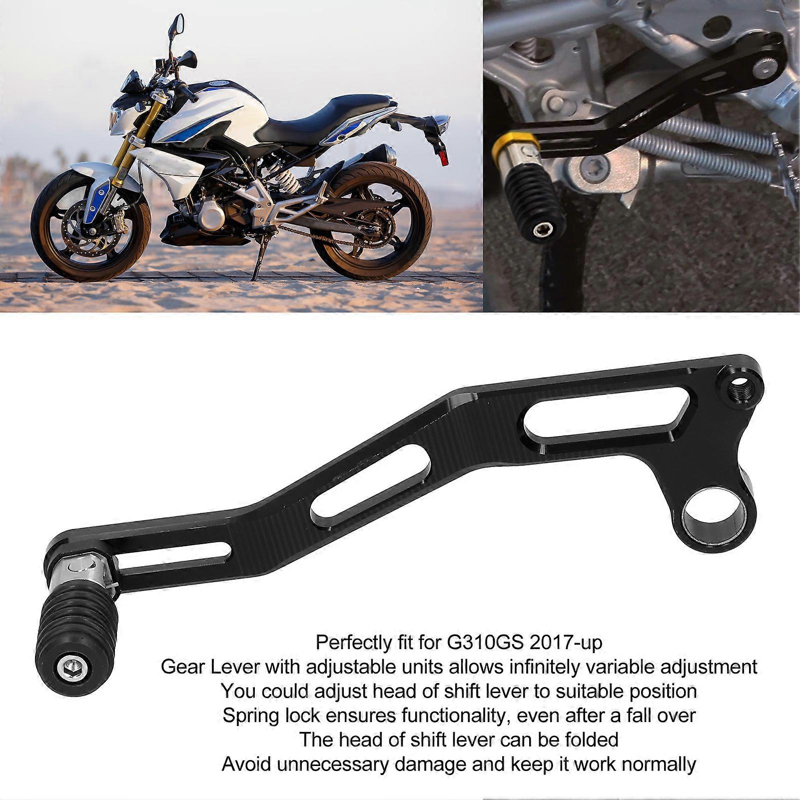 プロフェッショナル調整可能な折りたたみ式ギアシフトレバーアクセサリーフィットG310GS 2017up(ブラック)