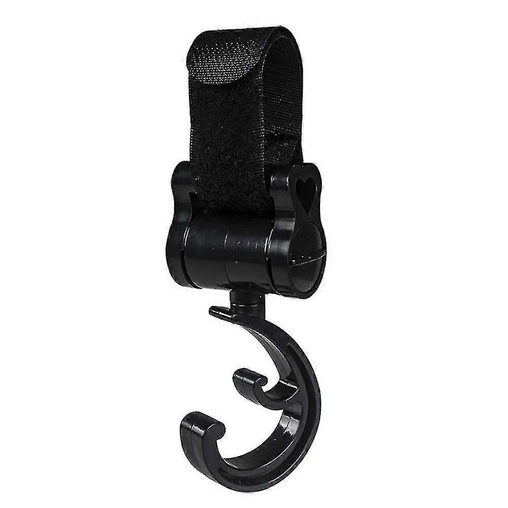 1/2pcs Baby Pram Hanger Stroller Bag Hooks 360 Rotatable Hook With Velcro Strap