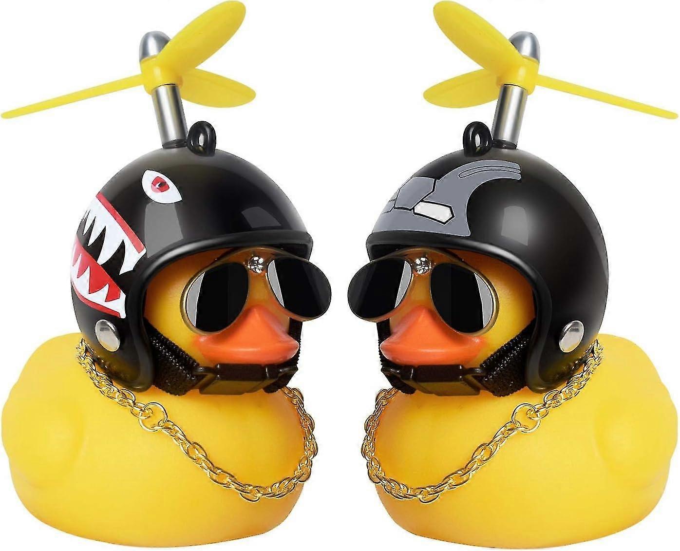 2024 Suitable Rubber duck toy, duck car dashboard decorations, rubber duck car ornaments, cool duck with propeller