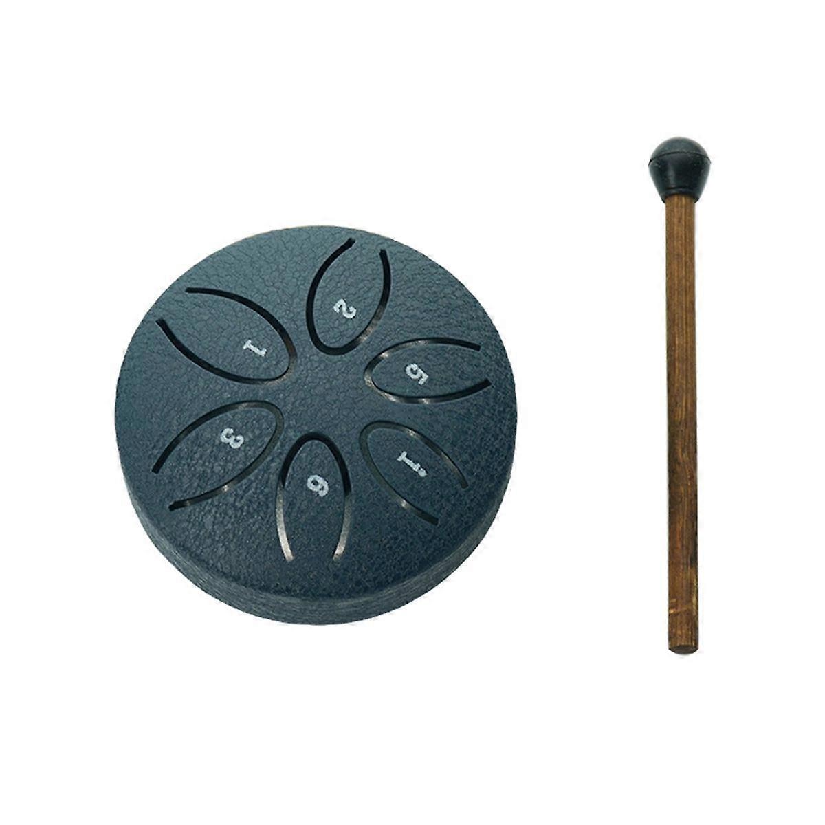 Tambor de Chuva para Exterior, Tambor de Língua de Aço 6 Notas 3 Polegadas Chakra Tanque Tambor Aço Percussão Acolchoado