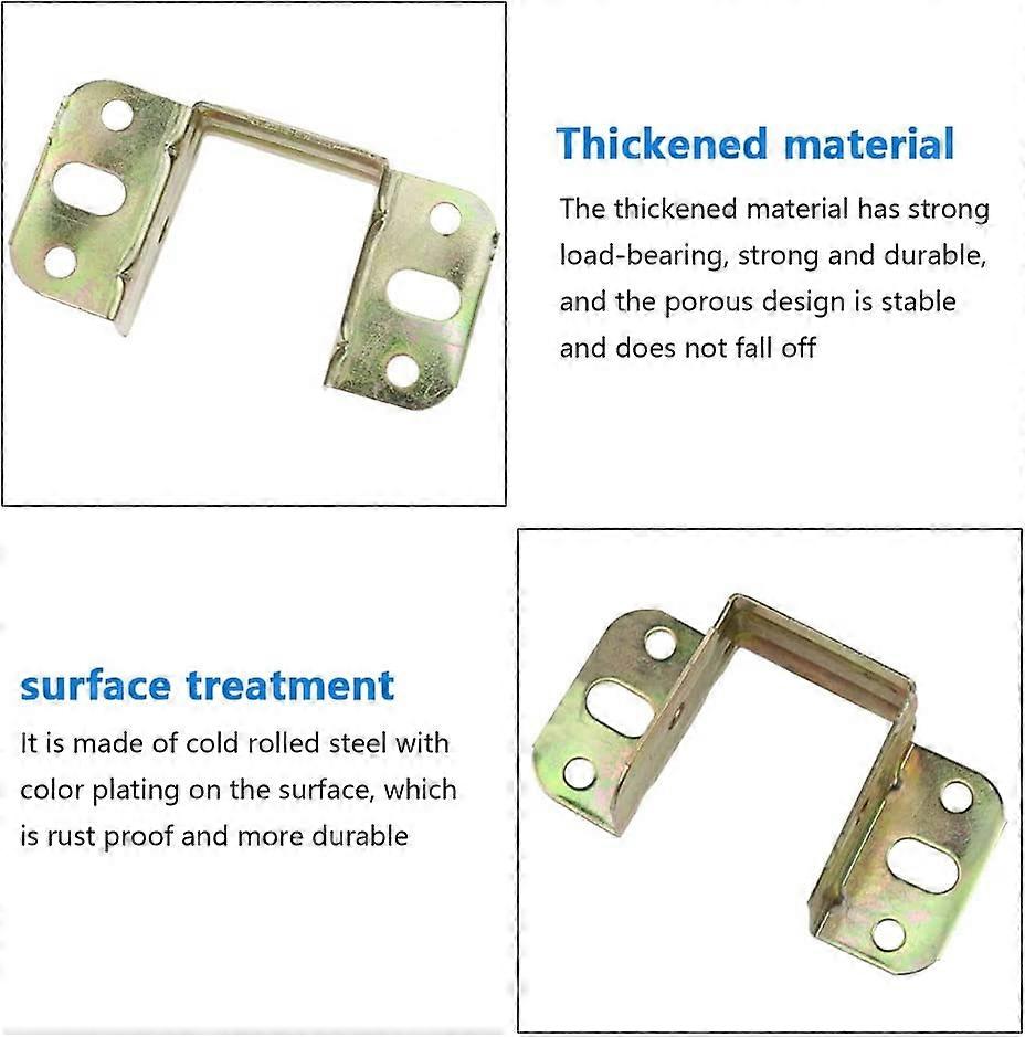 Lot De 4 Attaches De Rail En Acier Galvanisé Rockler - Support Complet Pour Lit Ou Meuble - Neuf