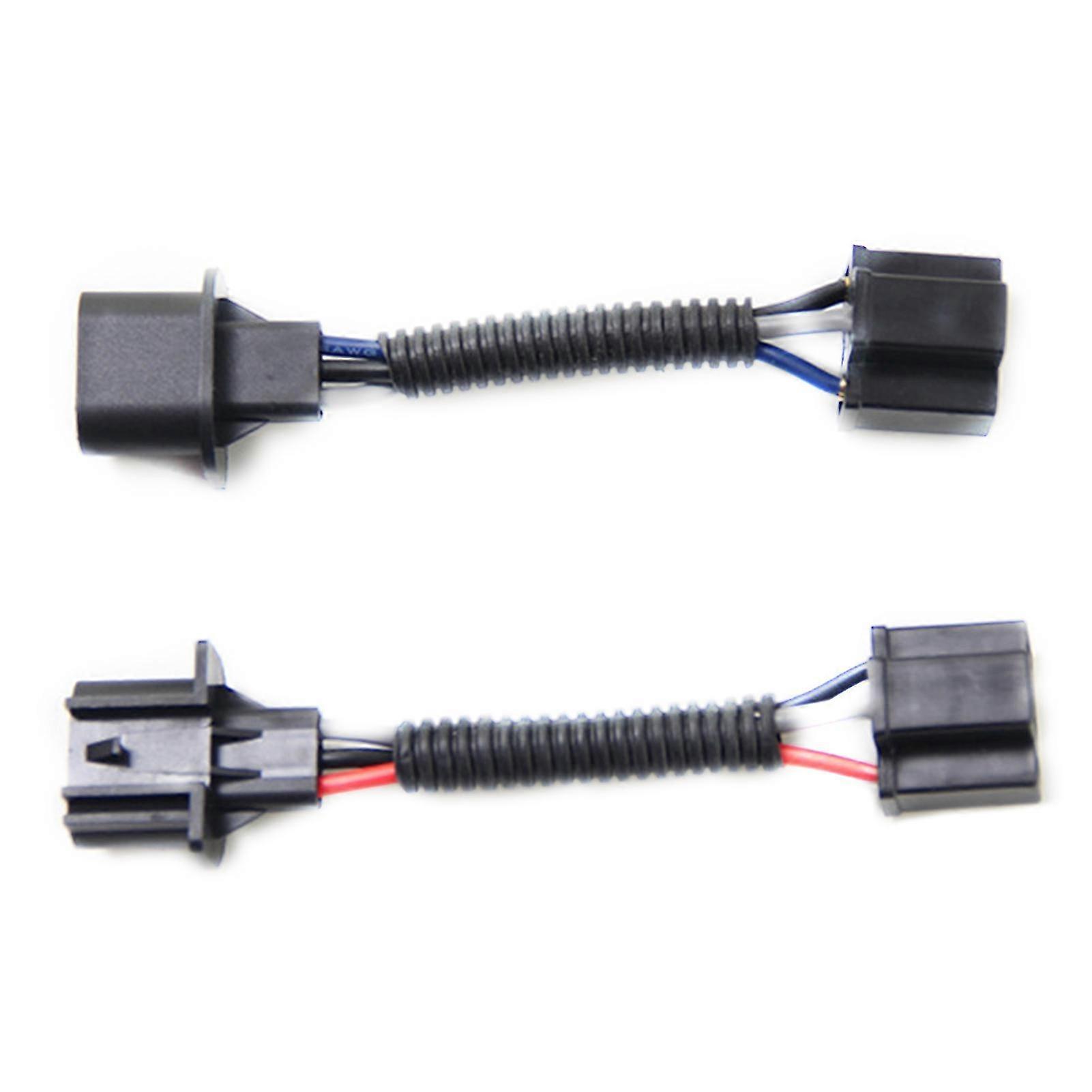 2pcs H13 To H4 Car Headlight Conversion Connector Socket Cable Harness Adapter