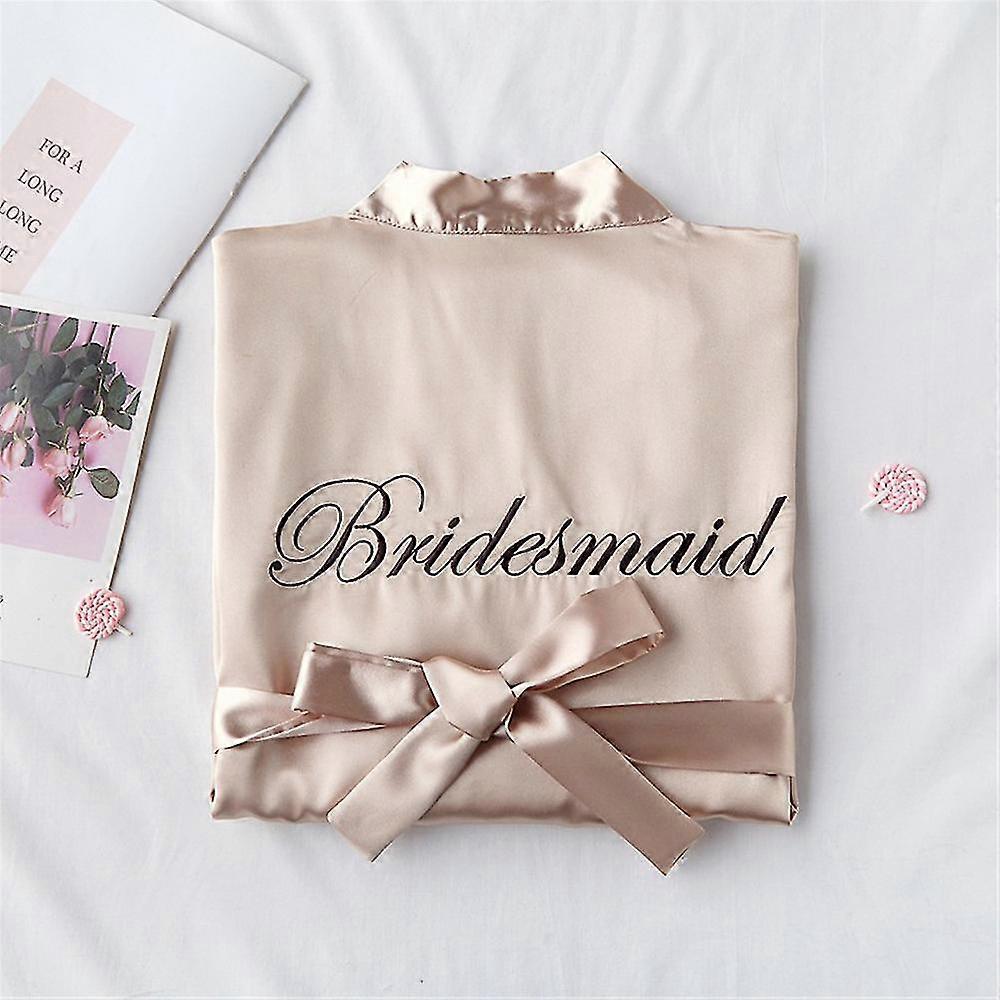 נשים גלימות שושבינה גלימת קימונו קצרה שושבינה גלימות בוקר למסיבת חתונה