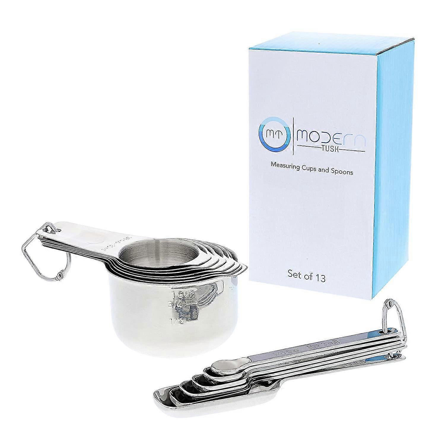 sunrain measuring cups and measuring spoons. stainless steel measuring cups and spoons set