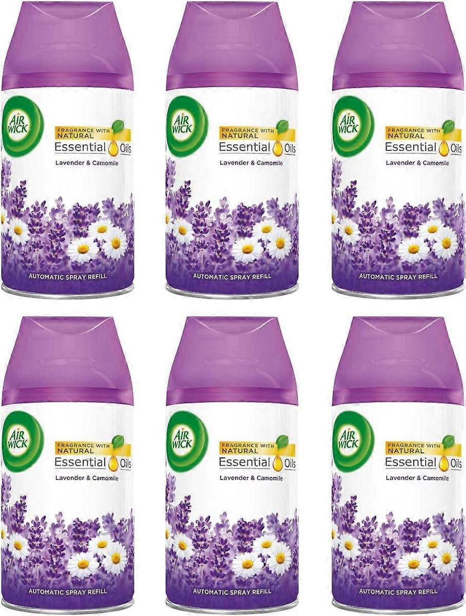 6 x Air Wick Freshmatic Max Automatic Spray Refill 250ml - Lavender & Chamomile