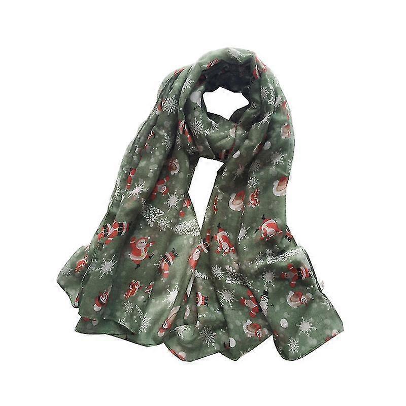1pc christmas voile design wraps father christmas snowman pattern scarf