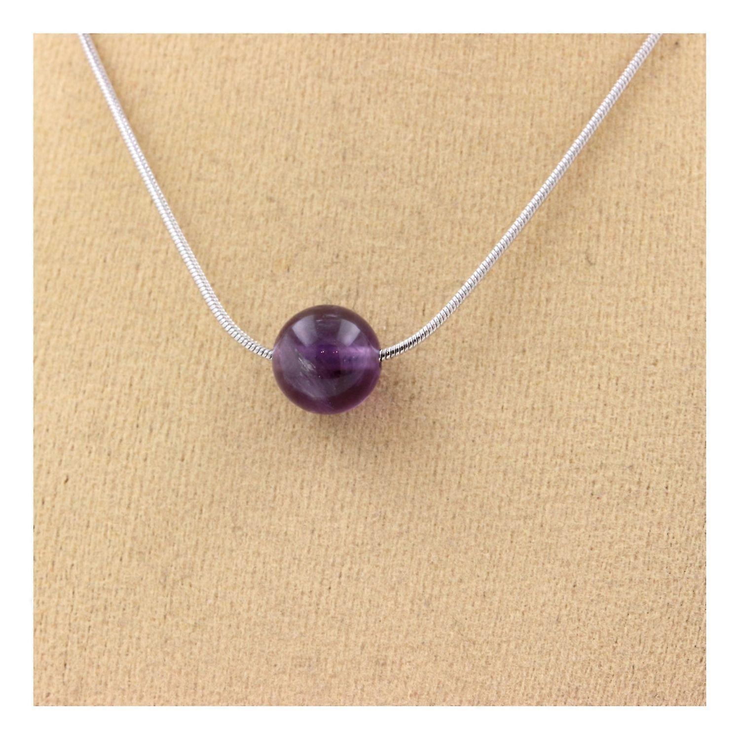 Necklace with 1 Garnet bead 8 mm