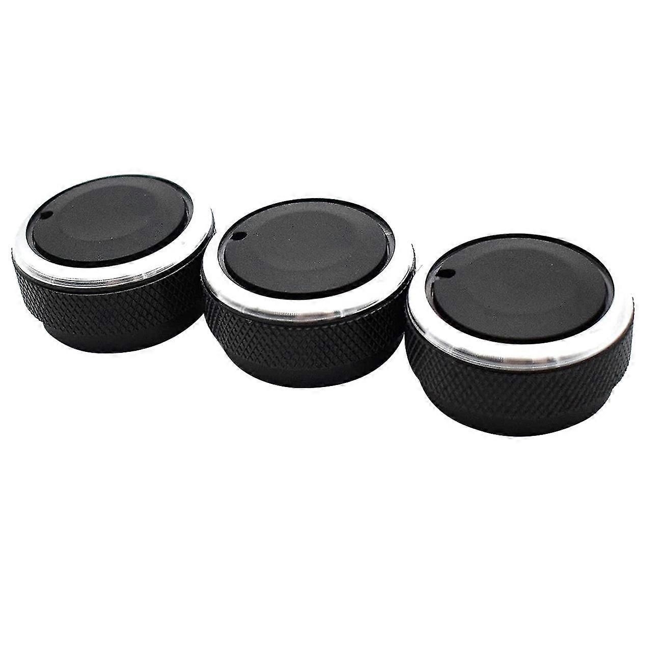 3pcs Ac Switch Knob Air Conditioning Heat Control Knobs For Platz Vios Vitz Yaris Scion X Black