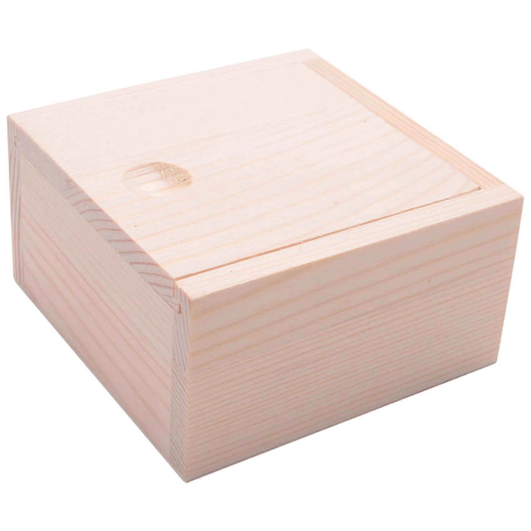 Storage Box Case for Jewellery Small Gadgets Gift Wood color