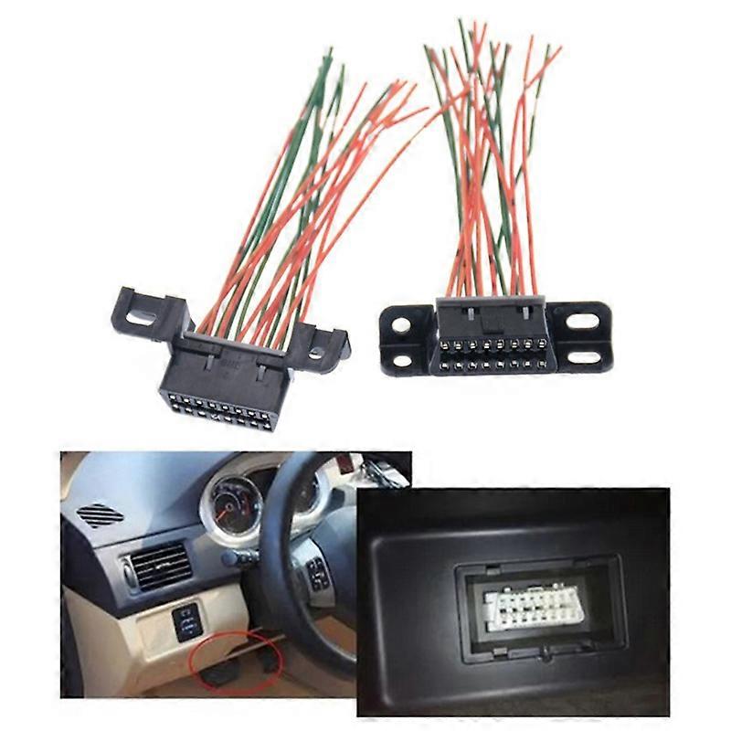 Car Computer Detection Universal Connector Main Line 16 Pin OBD Cable Female Extension Connector Obd Test plug Adapter