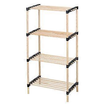 Aufbewahrungslösungen Schuhregal mit 4 Einlegeböden Holz 49x28x92,5 cm