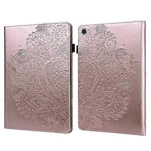For Samsung Galaxy Tab A9 / A11 Peacock Embossed Pattern Leather Tablet Case
