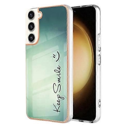 For Samsung Galaxy S22+ 5G Electroplating Marble Dual-side IMD Mobile Phone Case