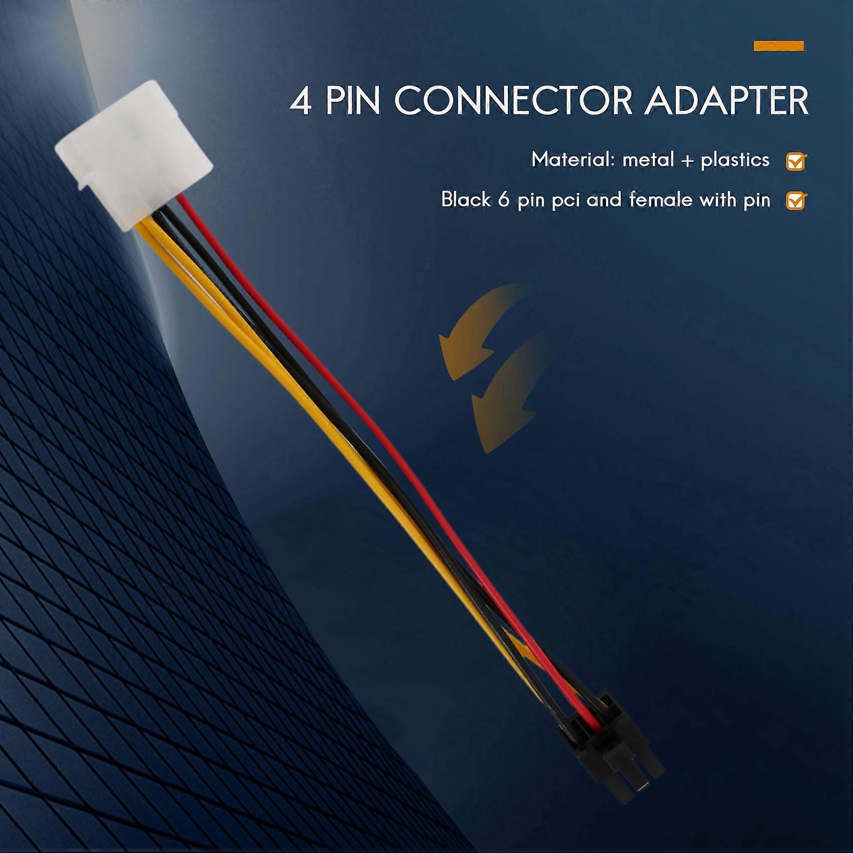 Cavo Alimentazione PCI-e Y Splitter 18AWG - Da Doppia 6 Pin Mini A 8 Pin Maschio Per Mac Pro, 30cm - 4
