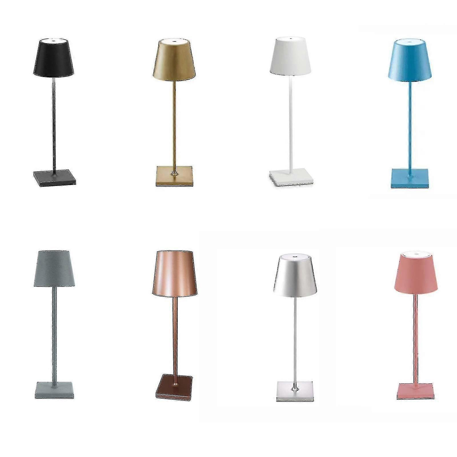 Lampada da tavolo cordless dimmerabile Lampada cordless in alluminio a 3 vie per la lettura