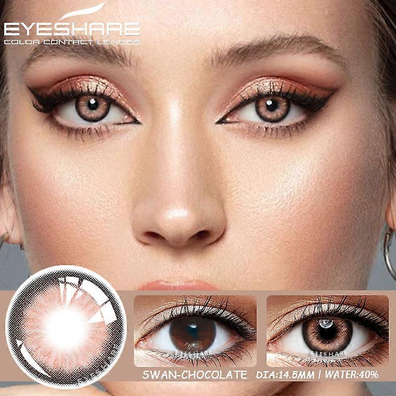 par de lentes de contacto de color para ojos lentes marrones