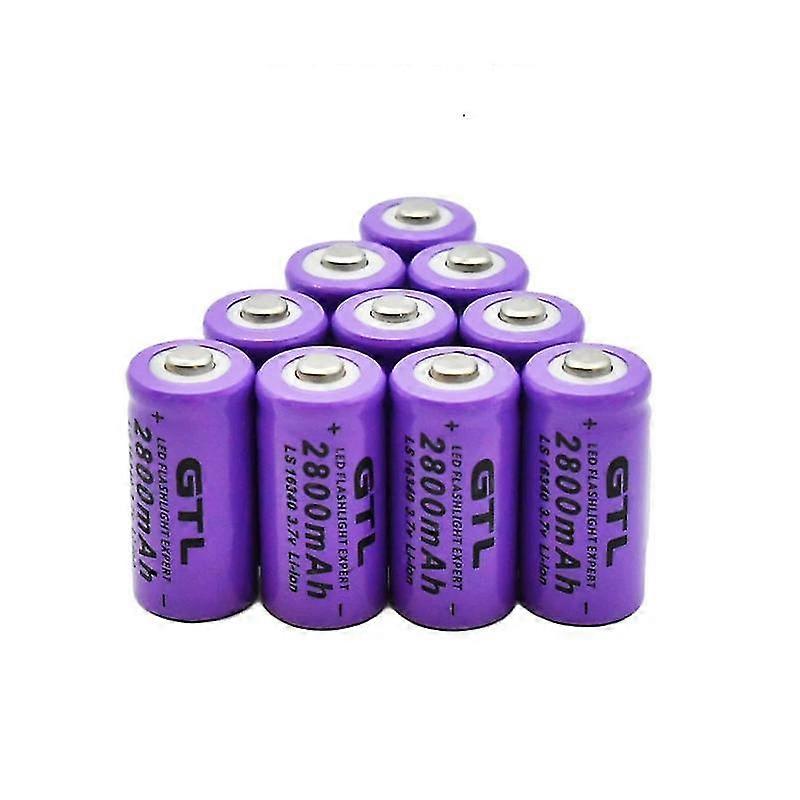 Ls 16340 3.7V 2800mAh oplaadbare lithium-ion batterij + CR123A lader Led, zaklamp, camera, koplamp, mechanische module