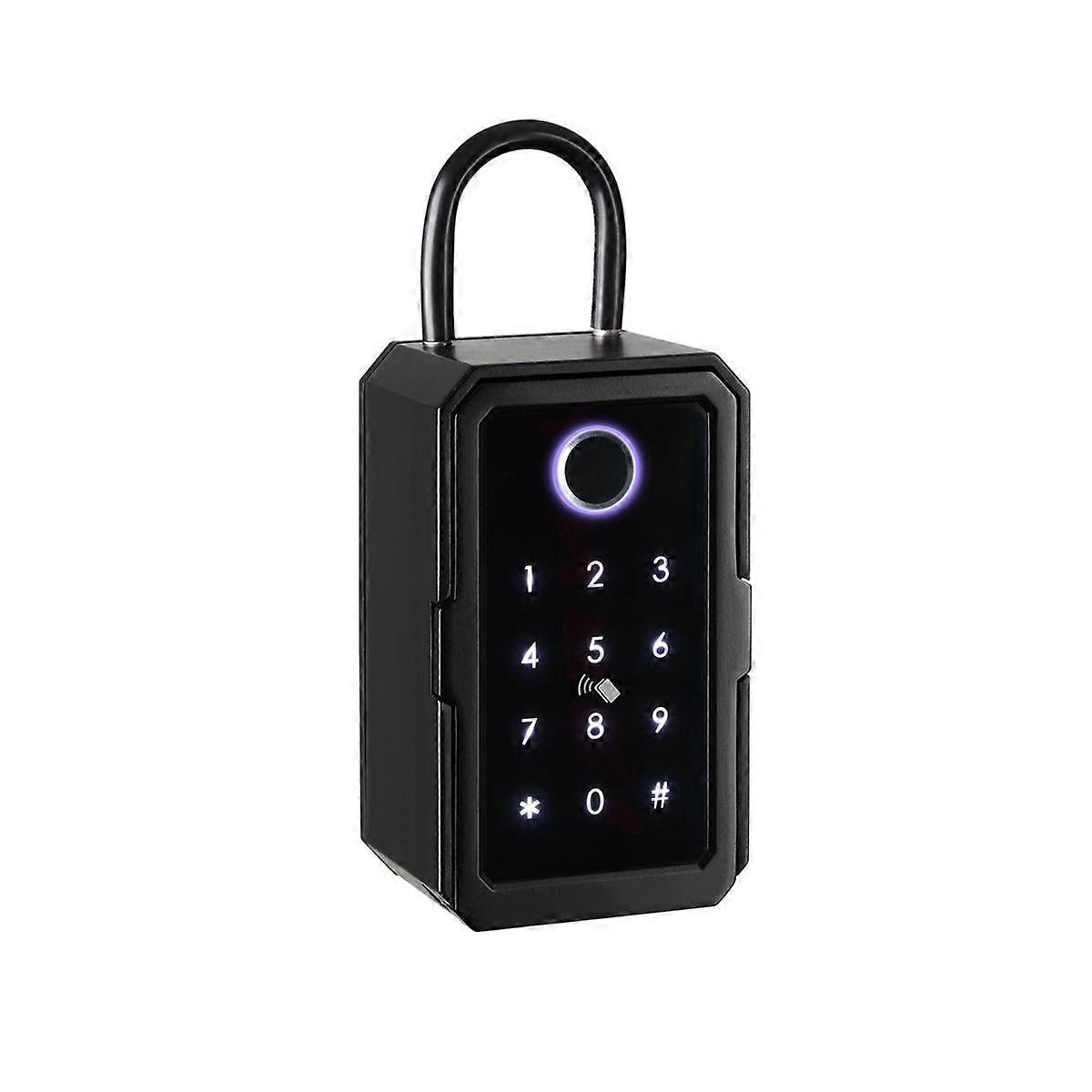 Key Cabinet with Code, Key Safe for Outdoor/Indoor Key Safe Fingerprint /Garage/Office (Bluetooth)