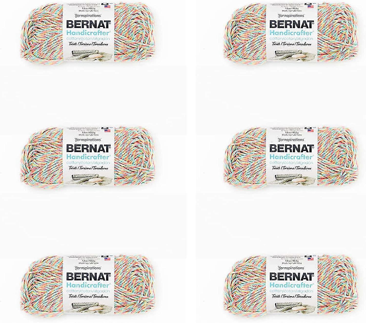Handicrafter Cotton Twists Candy Sprinkle Twists Yarn - 6 Pack Of 42.5g/1.5oz - Cotton - 4 Medium (worsted) - 68 Yards - Knitting/crochet
