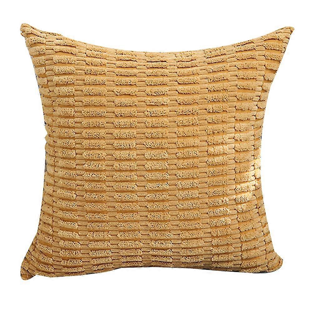 Throw Pillow Covers, Plush 45x45cm, Corn Kernel Pattern Square Soft Cushion Covers,Ginger