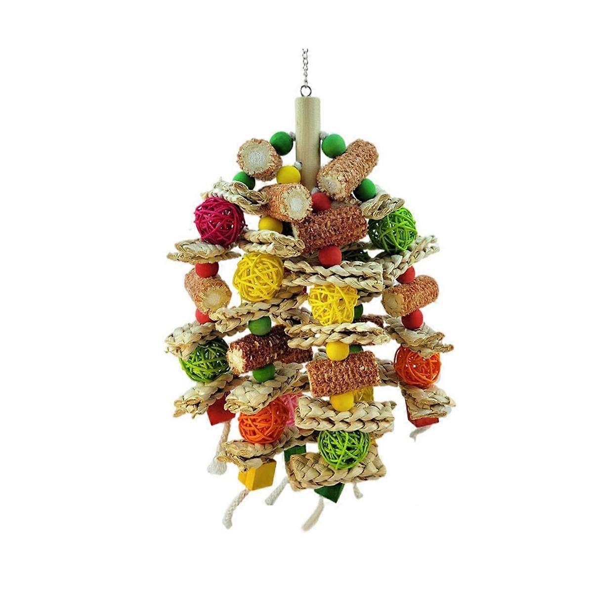 Parrot Toys Bird Toys Natural Corn Cob Bird Chew Toys for Small and Medium-Sized Macaws,African Gre