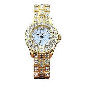 Metal Bracelet Quartz Bracelet Gold Bracelet Crystal Diamond Gold Watch