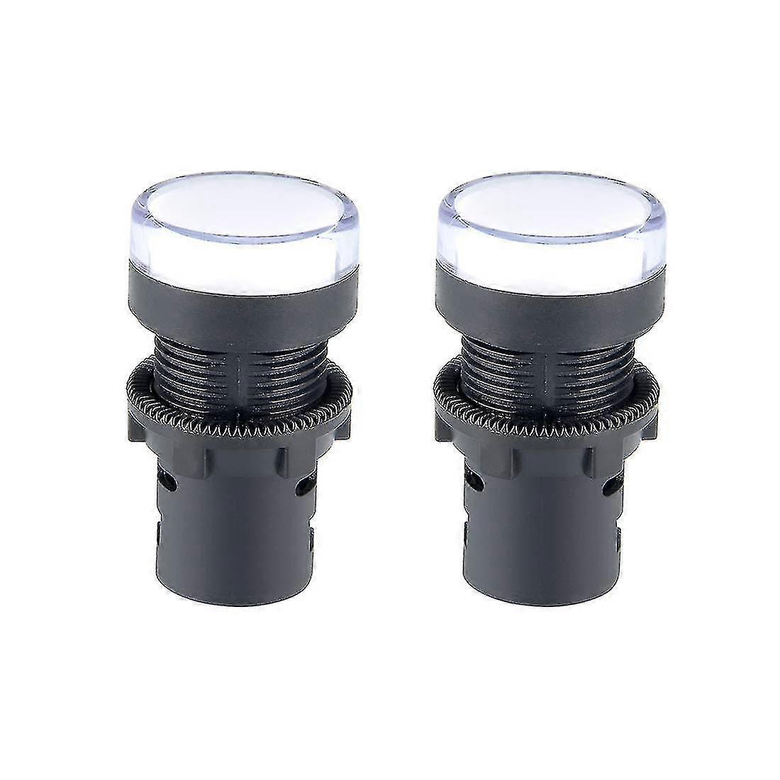 2pcs Ac/dc 110v Indicator Lights, Yellow Led, Flush Panel Mount 7/8" 22mm