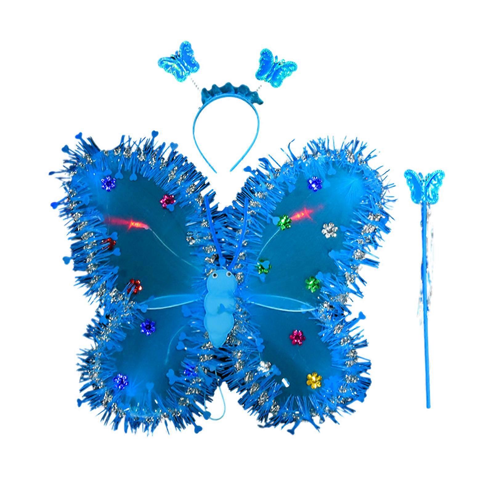 Butterfly Wings Luminous Vibrant Colors Fine Workmanship Kids Dress-up Butterfly Wings Festivals Parties Birthdays KAESI