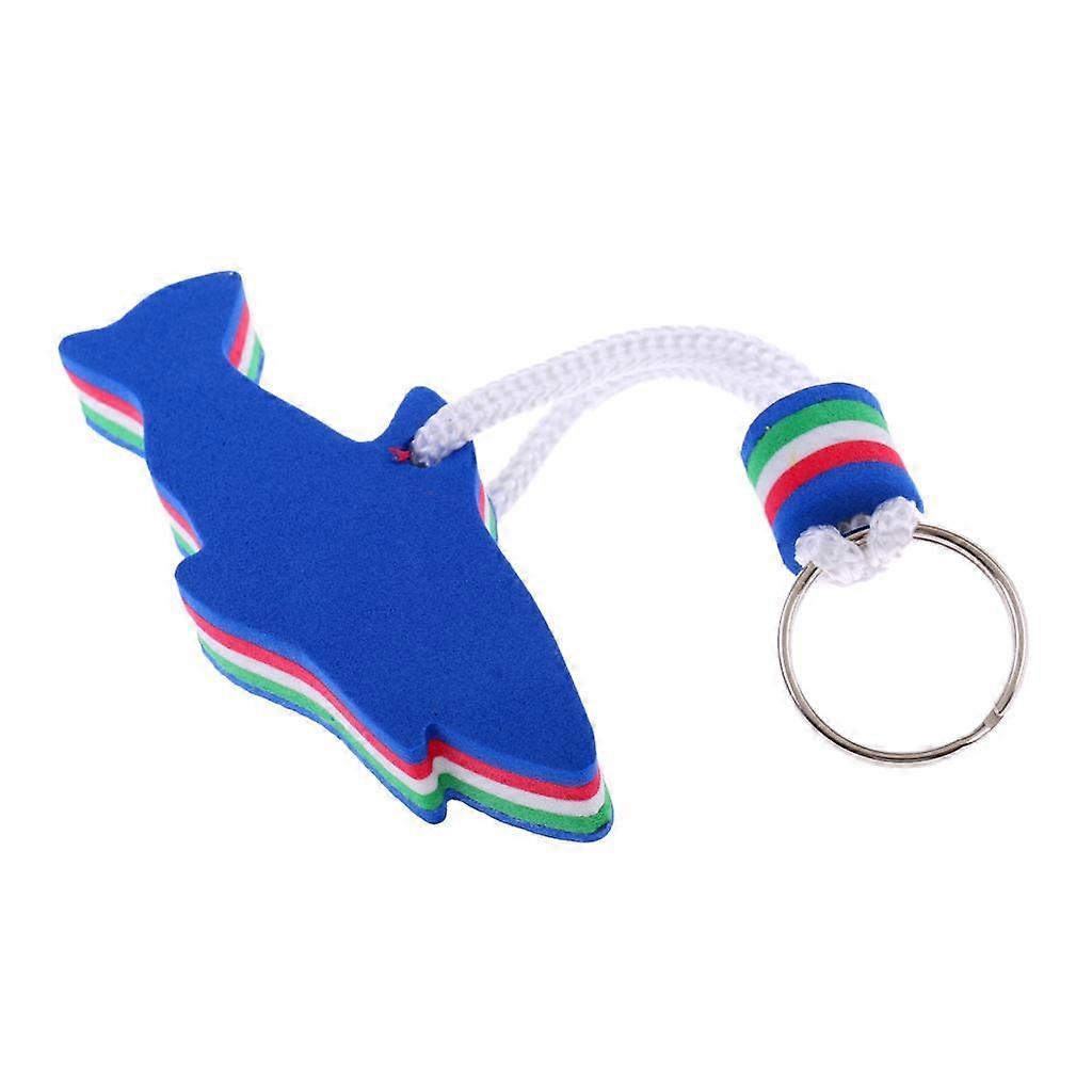 EVA Dolphin Shaped Floating Key Ring Key Chain for Boat Yacht Sailing Blue