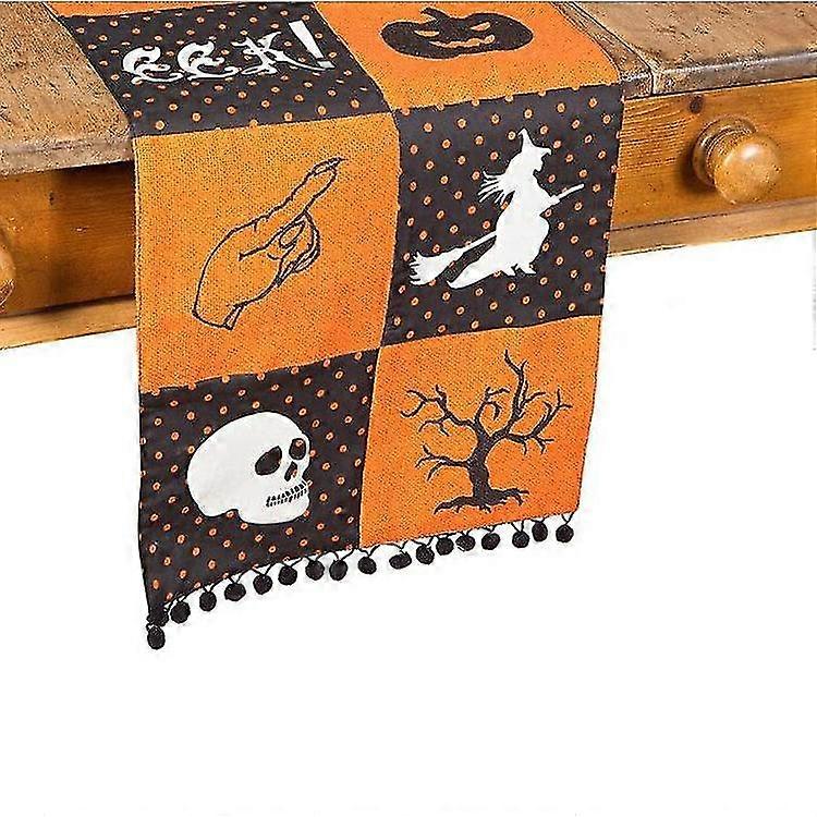 Halloween Black S Pider Web Lace Ghost Skeleton  Tablecloth