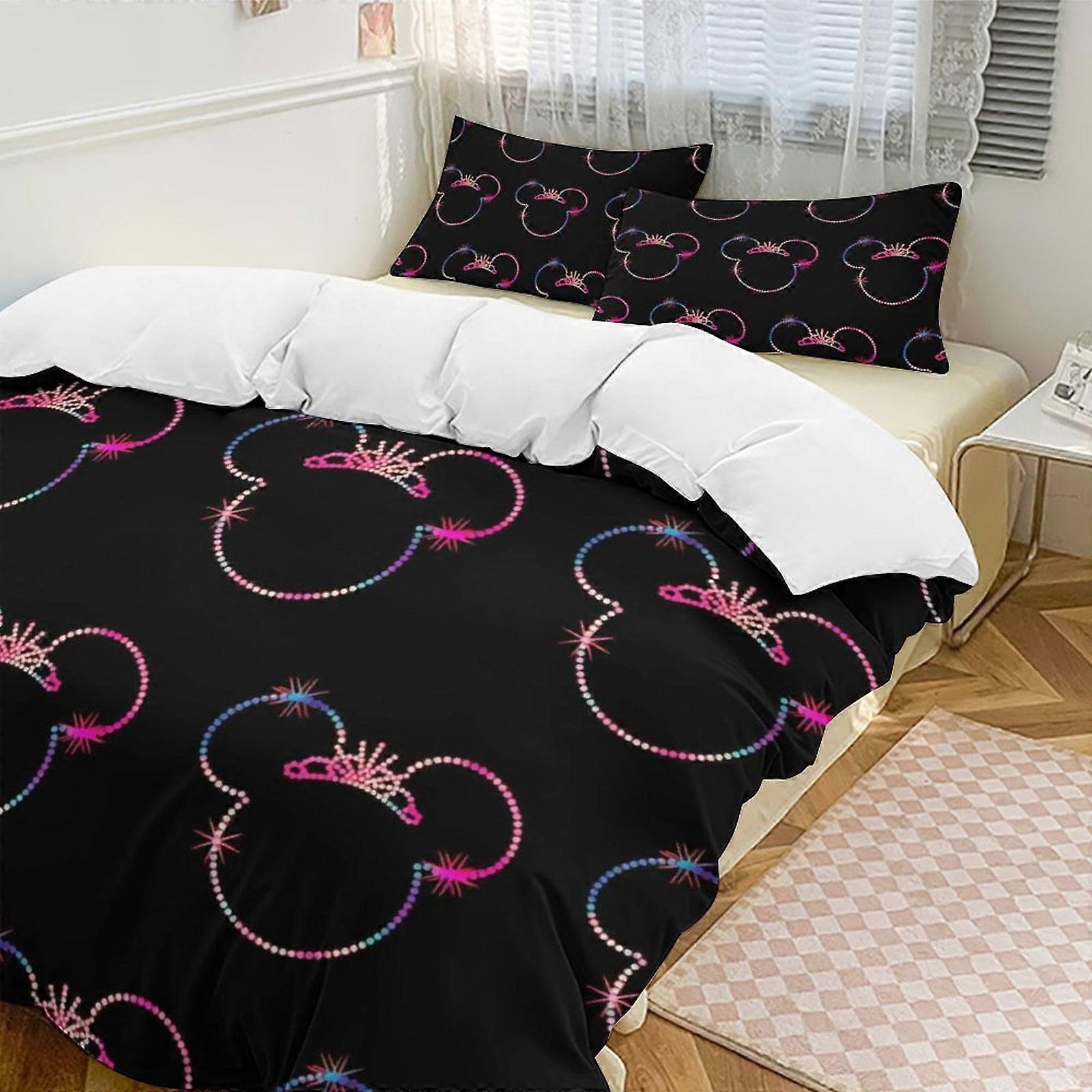 v4206  Bed Sheets Bedding Minnie MouseCartoon Collection 3-Piece Comforter Set, Personalized Bedding Decor for Kids And Teens  Bed Sheets  yuq4206